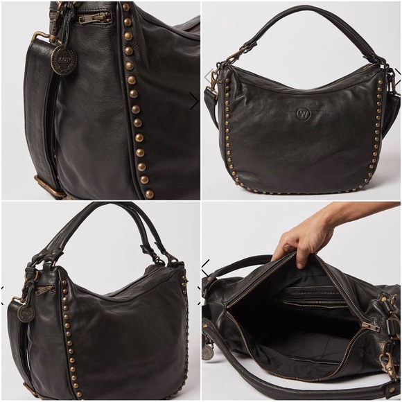 Wanderers Travel Co Amalfi Studded Purse black leather - Picture 2 of 10